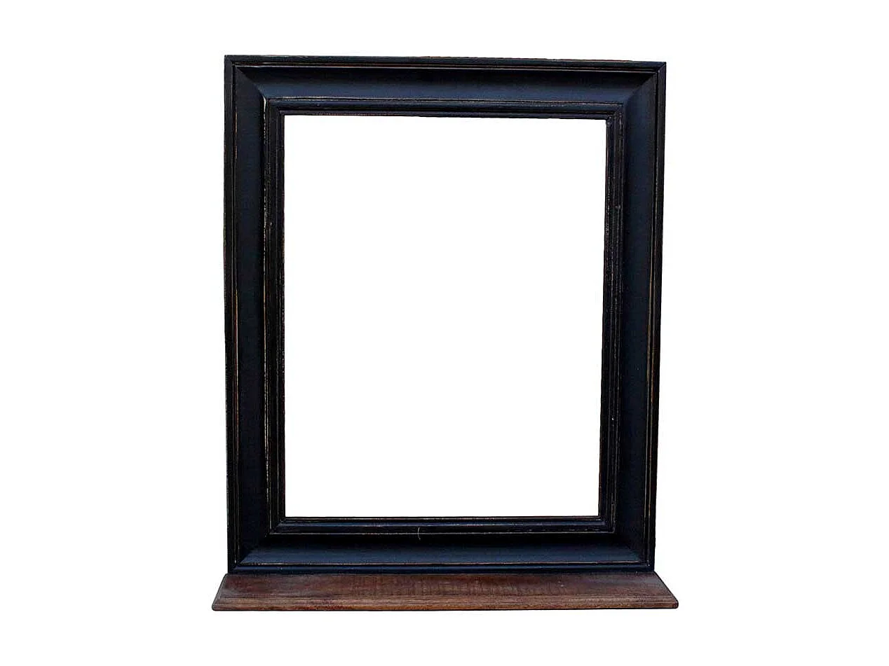 Garderobenspiegel in Schwarz mit Ablage