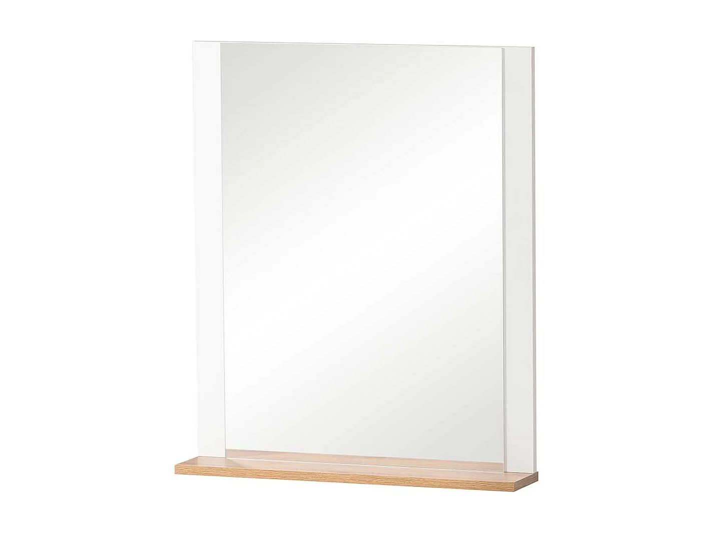 Landhaus modern Flurspiegel in Weiß und Eichefarben Made in Germany