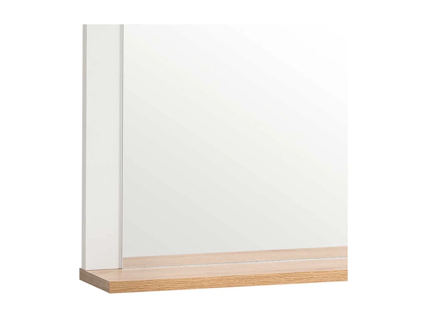 Landhaus modern Flurspiegel in Weiß und Eichefarben Made in Germany