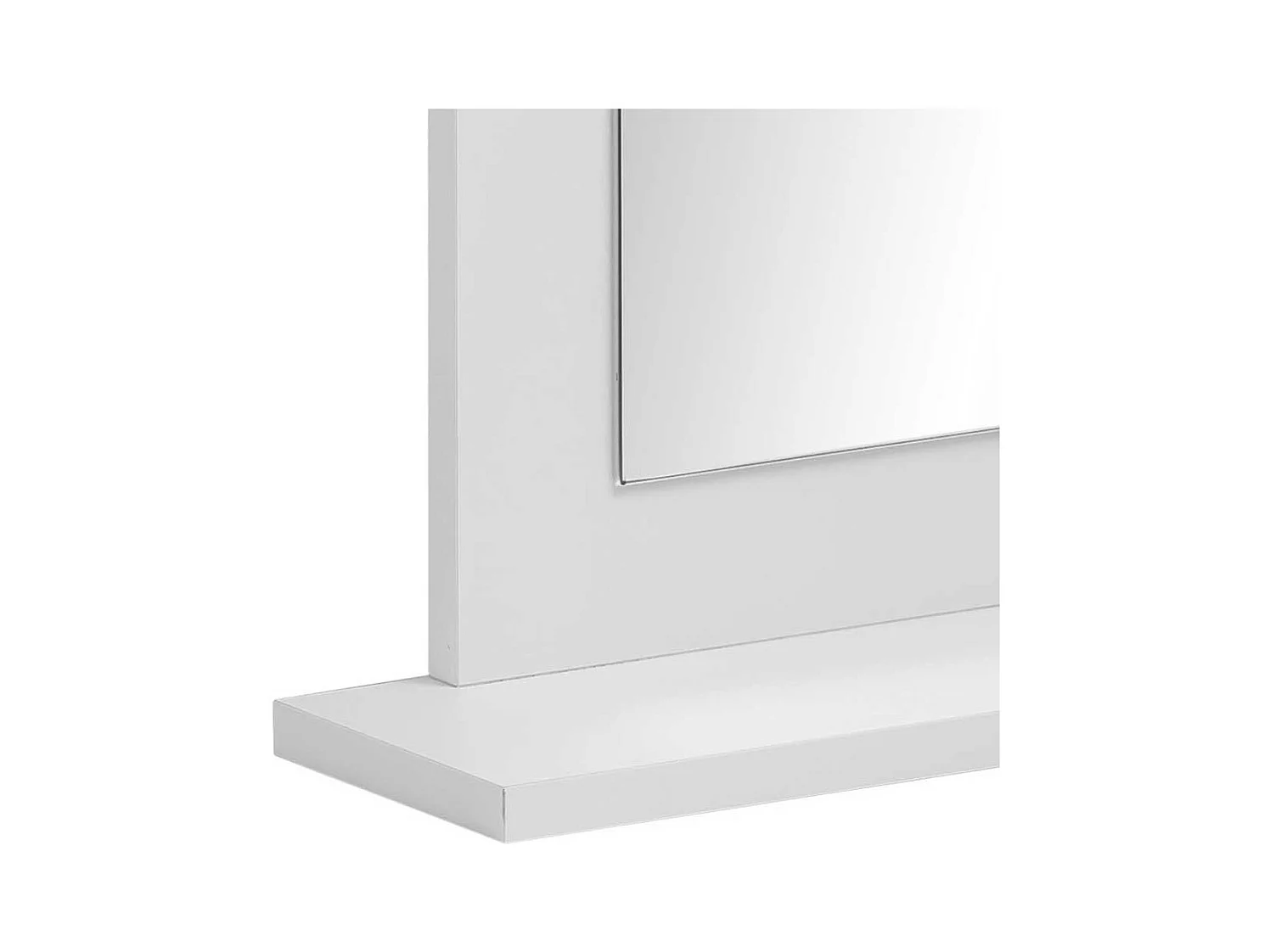 Spiegel im Skandi Design Weiß Ablage