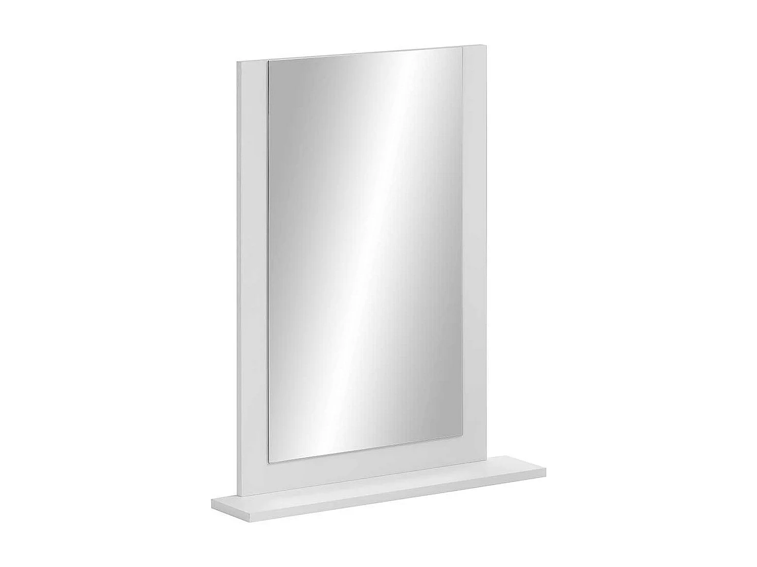 Spiegel im Skandi Design Weiß Ablage