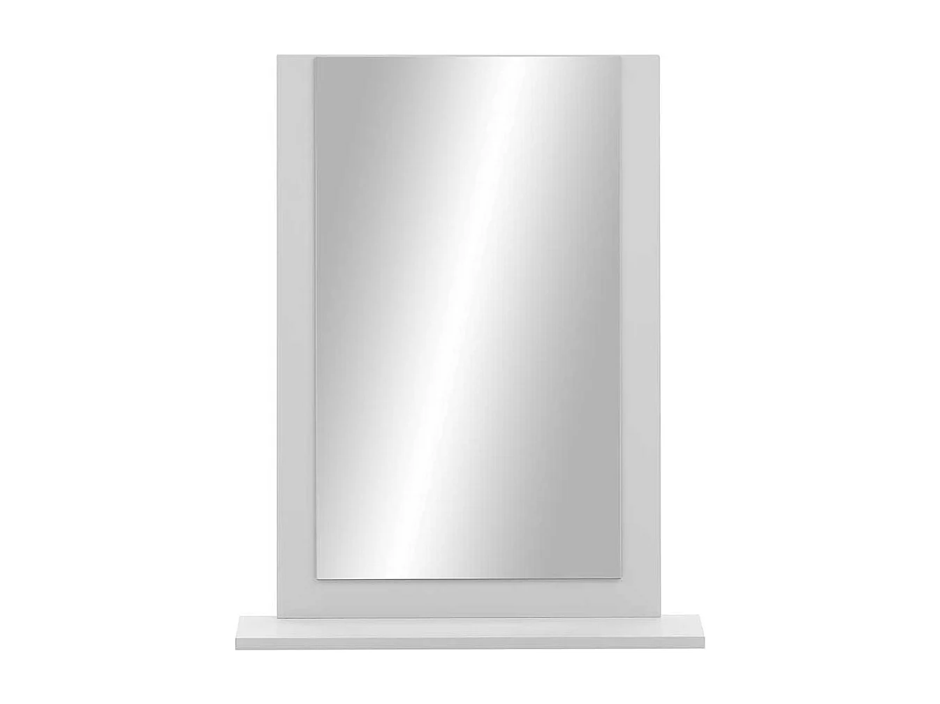 Spiegel im Skandi Design Weiß Ablage