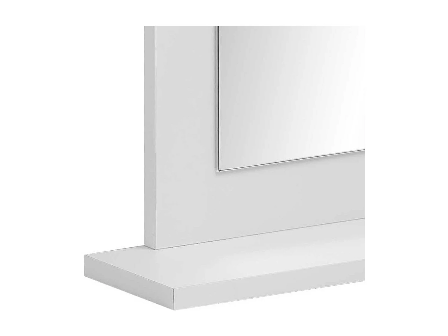 Spiegel im Skandi Design Weiß Ablage