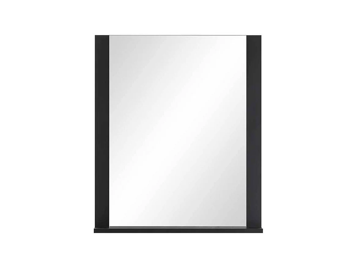 Wandspiegel mit Ablage in Schwarz Skandi Design
