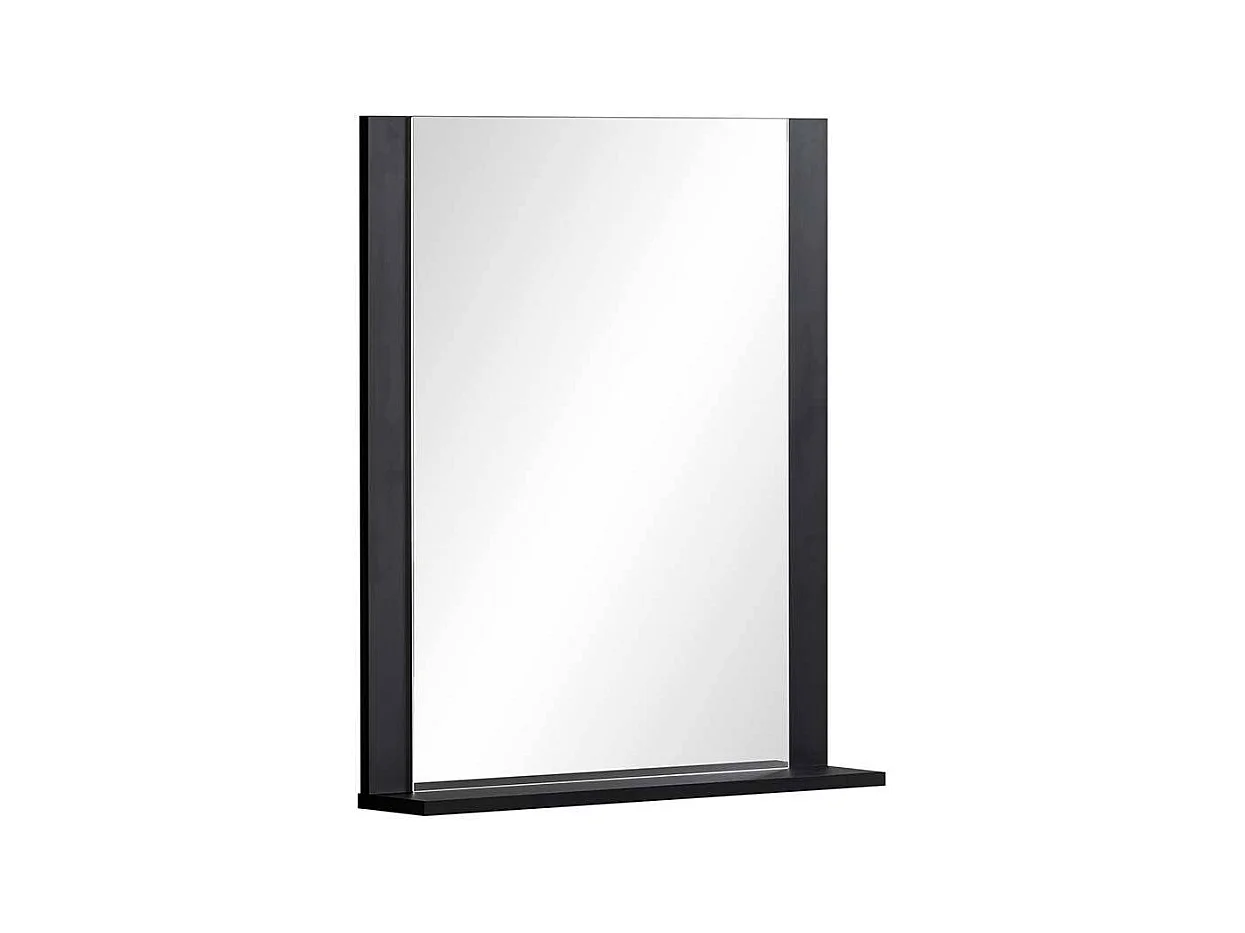 Wandspiegel mit Ablage in Schwarz Skandi Design