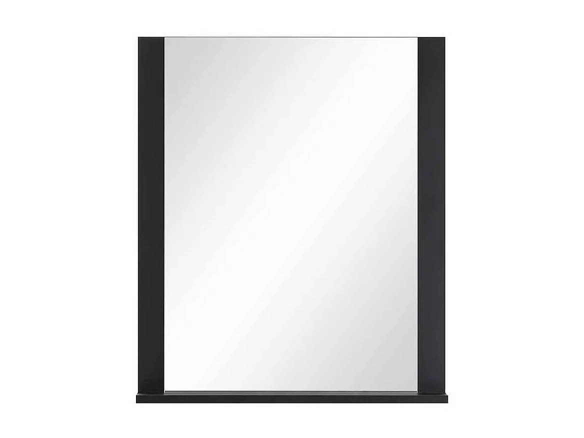 Wandspiegel mit Ablage in Schwarz Skandi Design