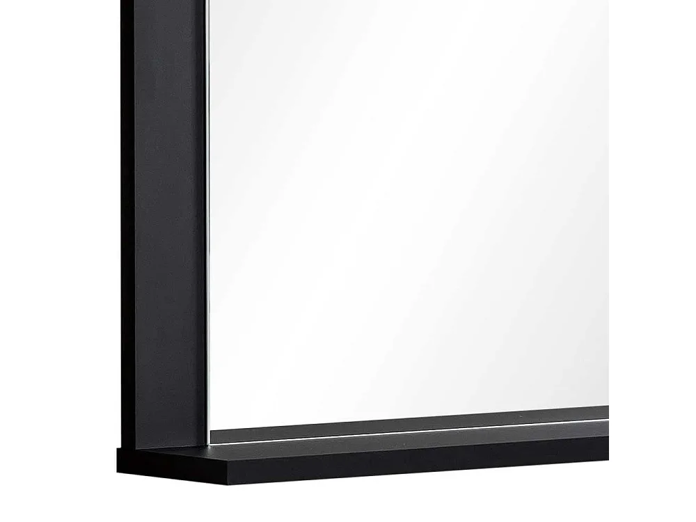 Wandspiegel mit Ablage in Schwarz Skandi Design