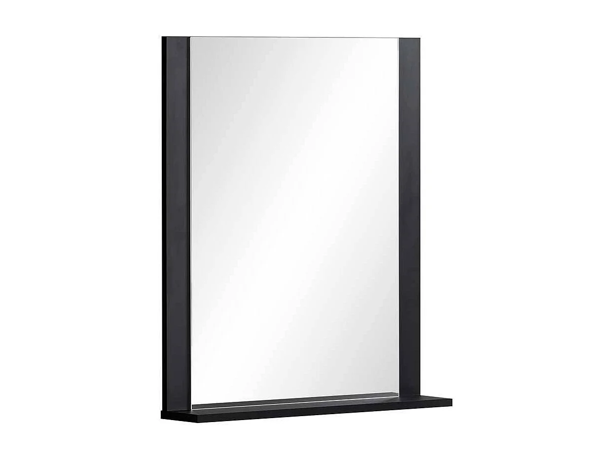 Wandspiegel mit Ablage in Schwarz Skandi Design