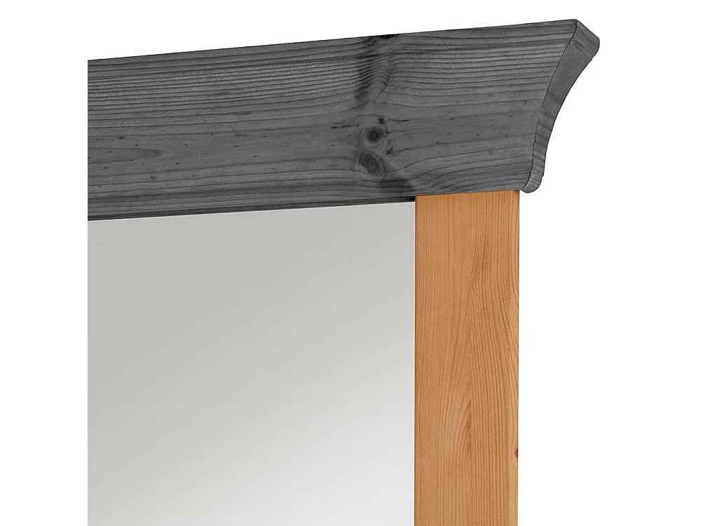 Wandspiegel mit Ablage aus Kiefer Massivholz Landhausstil