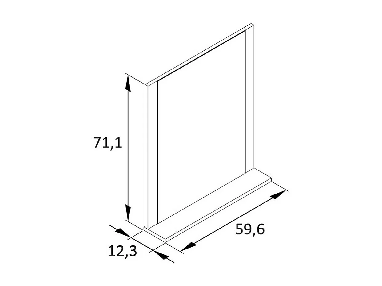 Garderobenspiegel mit Ablage in Graugrün Skandi Design