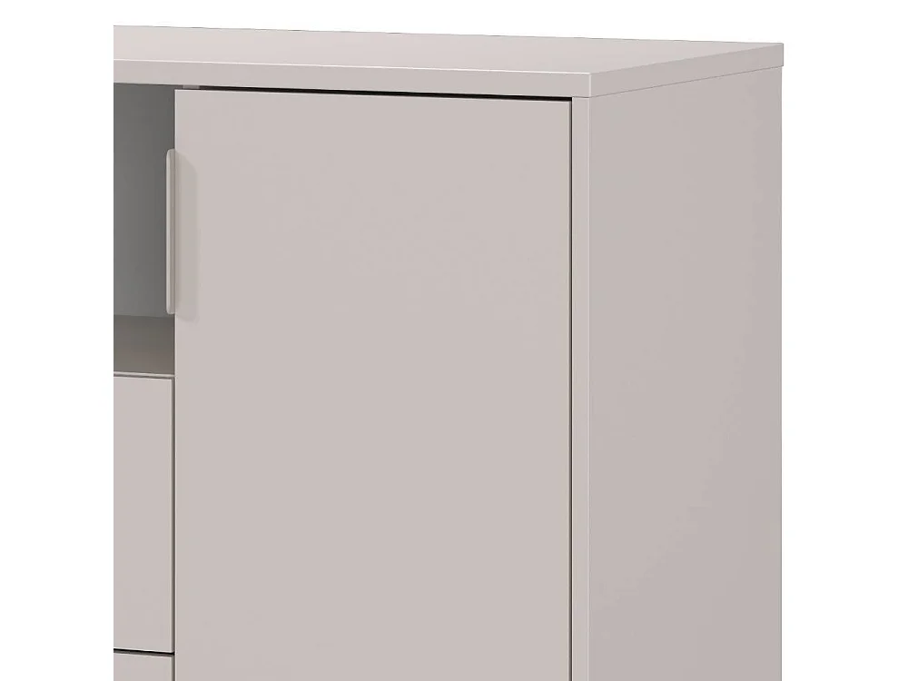 Kommode Kinderzimmer Babykommode mit zwei Schubladen und Drehtür