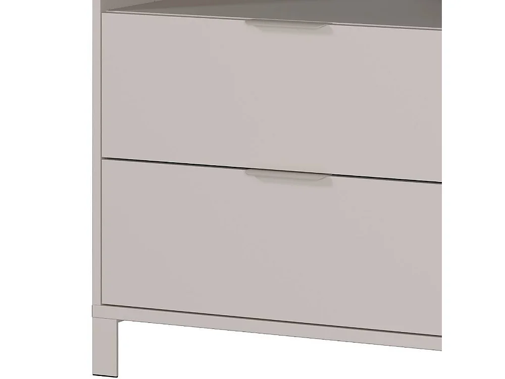 Kommode Kinderzimmer Babykommode mit zwei Schubladen und Drehtür