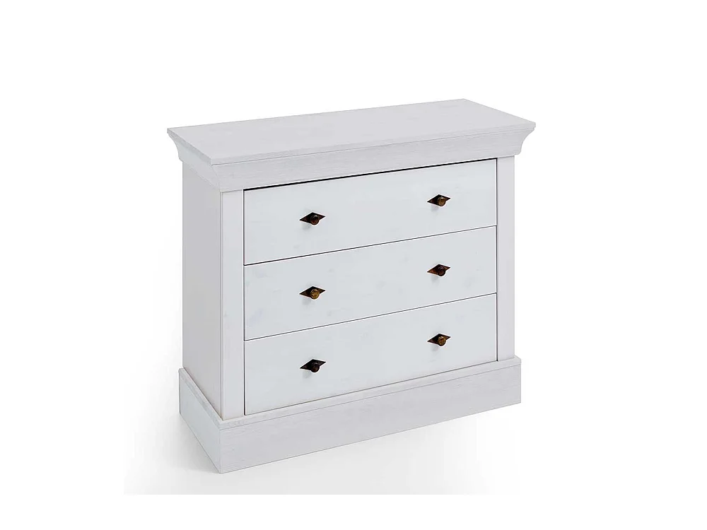 Wickeltisch in Weiß Kiefer teilmassiv