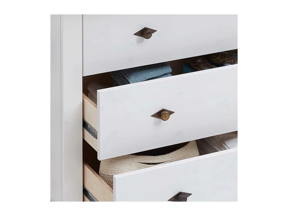 Wickeltisch in Weiß Kiefer teilmassiv