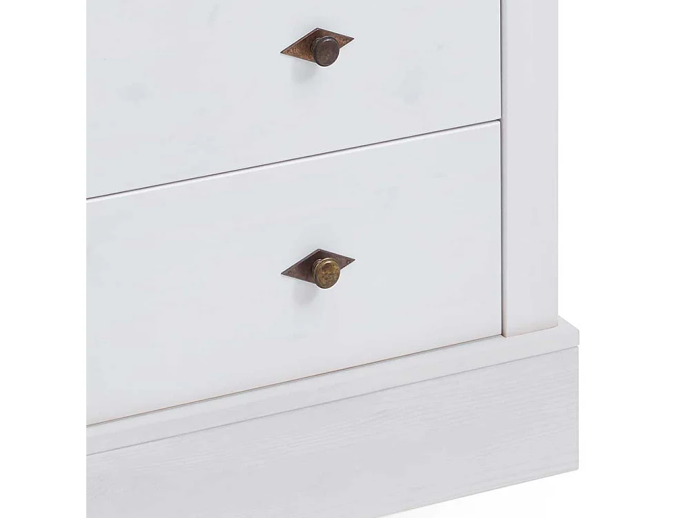 Wickeltisch in Weiß Kiefer teilmassiv