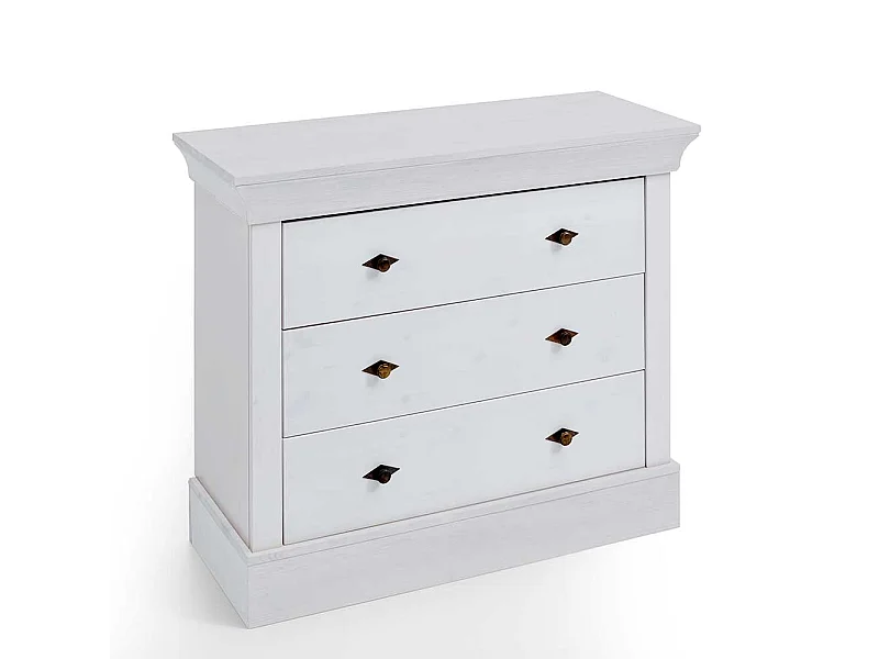 Wickeltisch in Weiß Kiefer teilmassiv