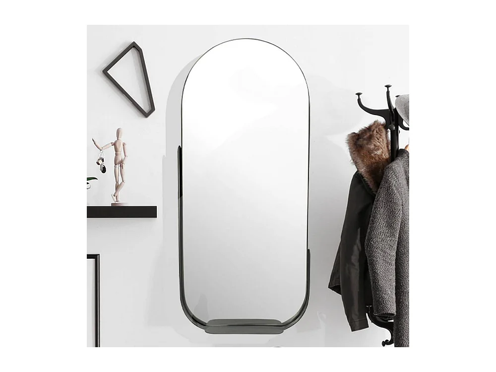 Wandspiegel Flurspiegel mit Metallrahmen 114 cm hoch