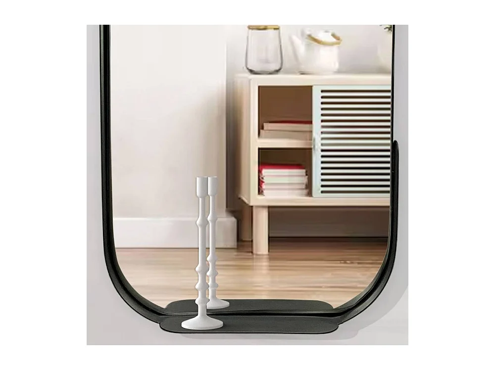 Wandspiegel Flurspiegel mit Metallrahmen 114 cm hoch