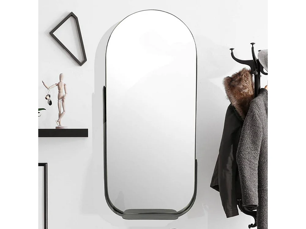 Wandspiegel Flurspiegel mit Metallrahmen 114 cm hoch