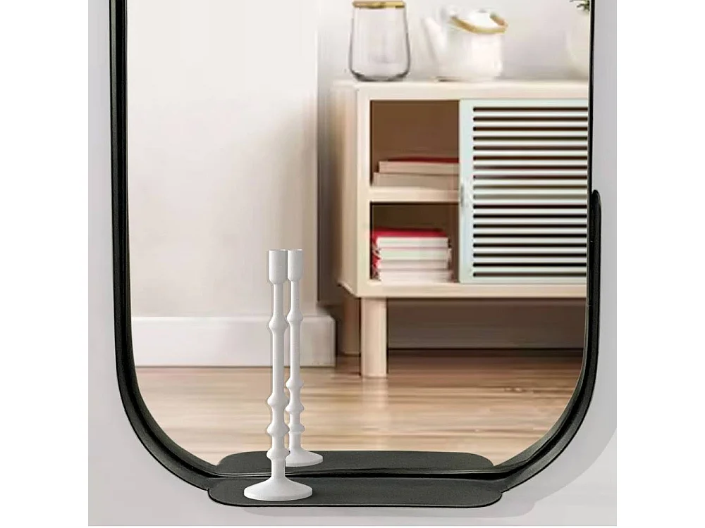 Wandspiegel Flurspiegel mit Metallrahmen 114 cm hoch