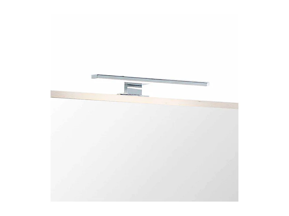 Badspiegel in Buche hell LED Beleuchtung