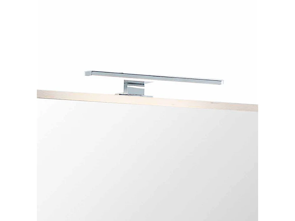 Badspiegel in Buche hell LED Beleuchtung