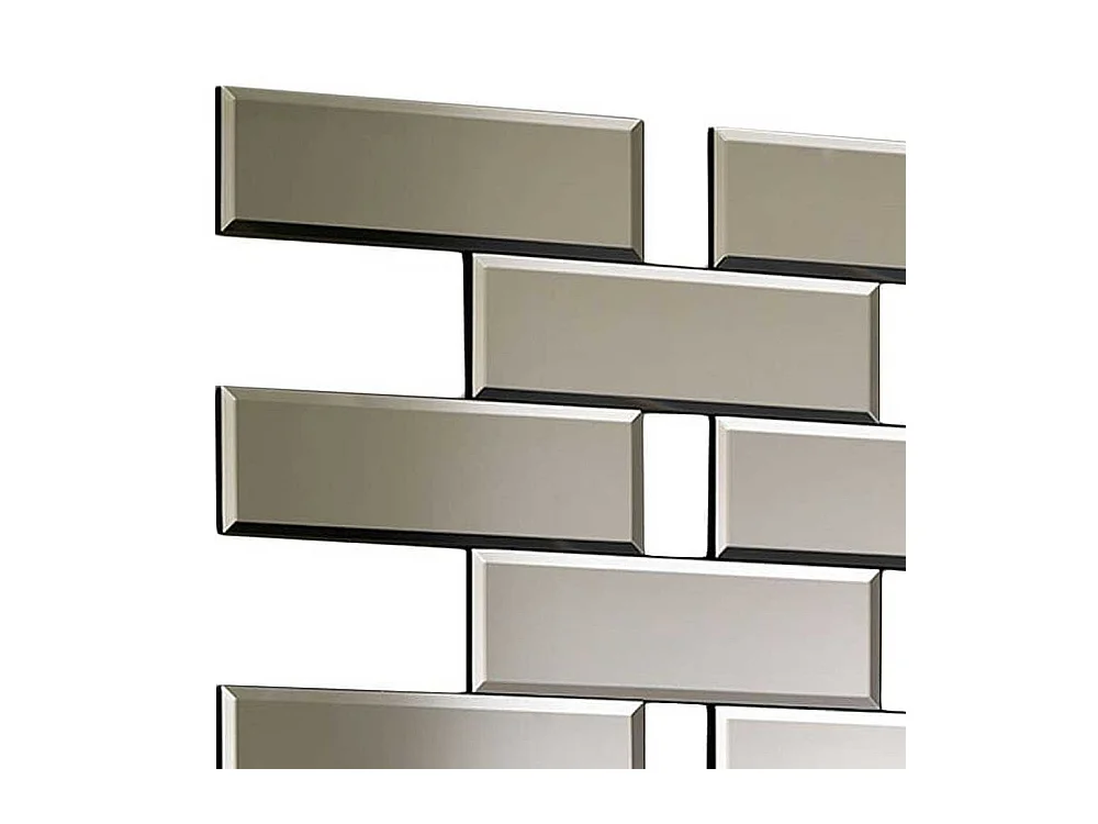 Design Wandspiegel in Ziegel Optik 100 cm breit