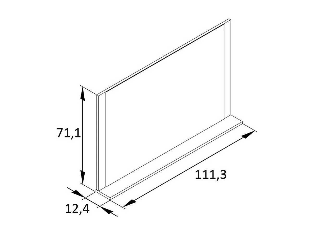 Garderoben Spiegel mit Ablage Wildeichefarben