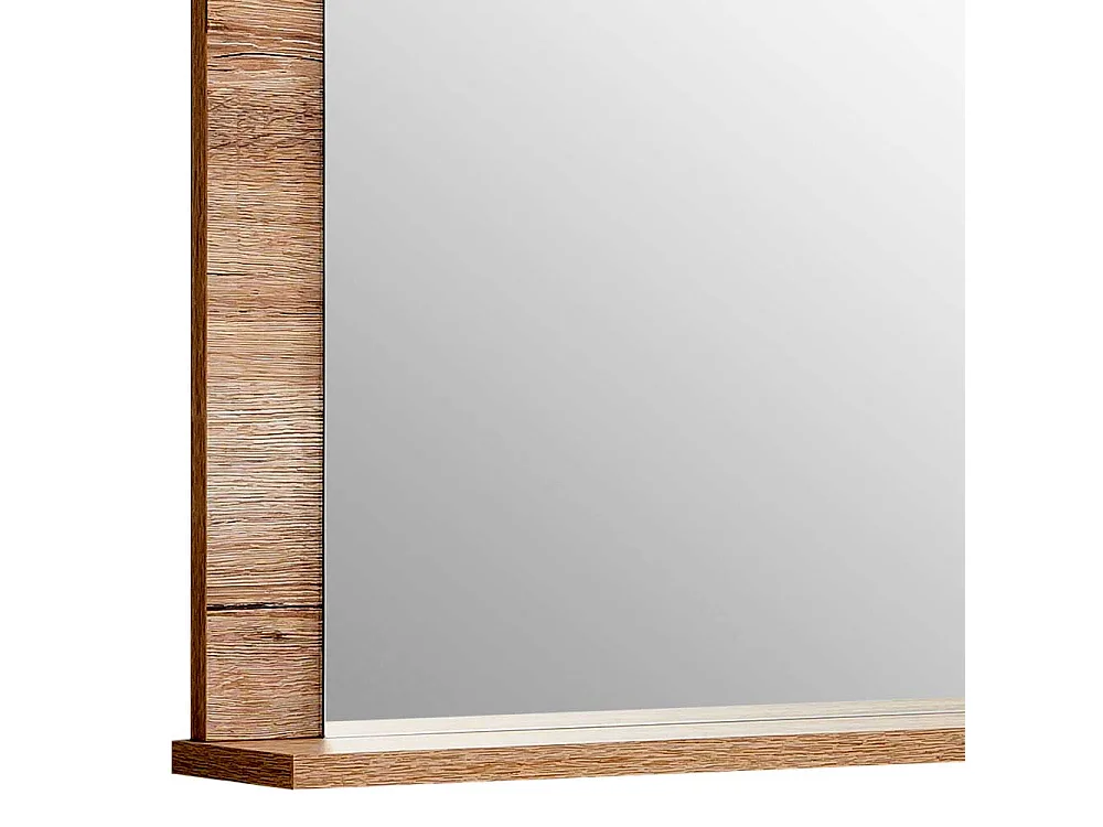 Garderoben Spiegel mit Ablage Wildeichefarben