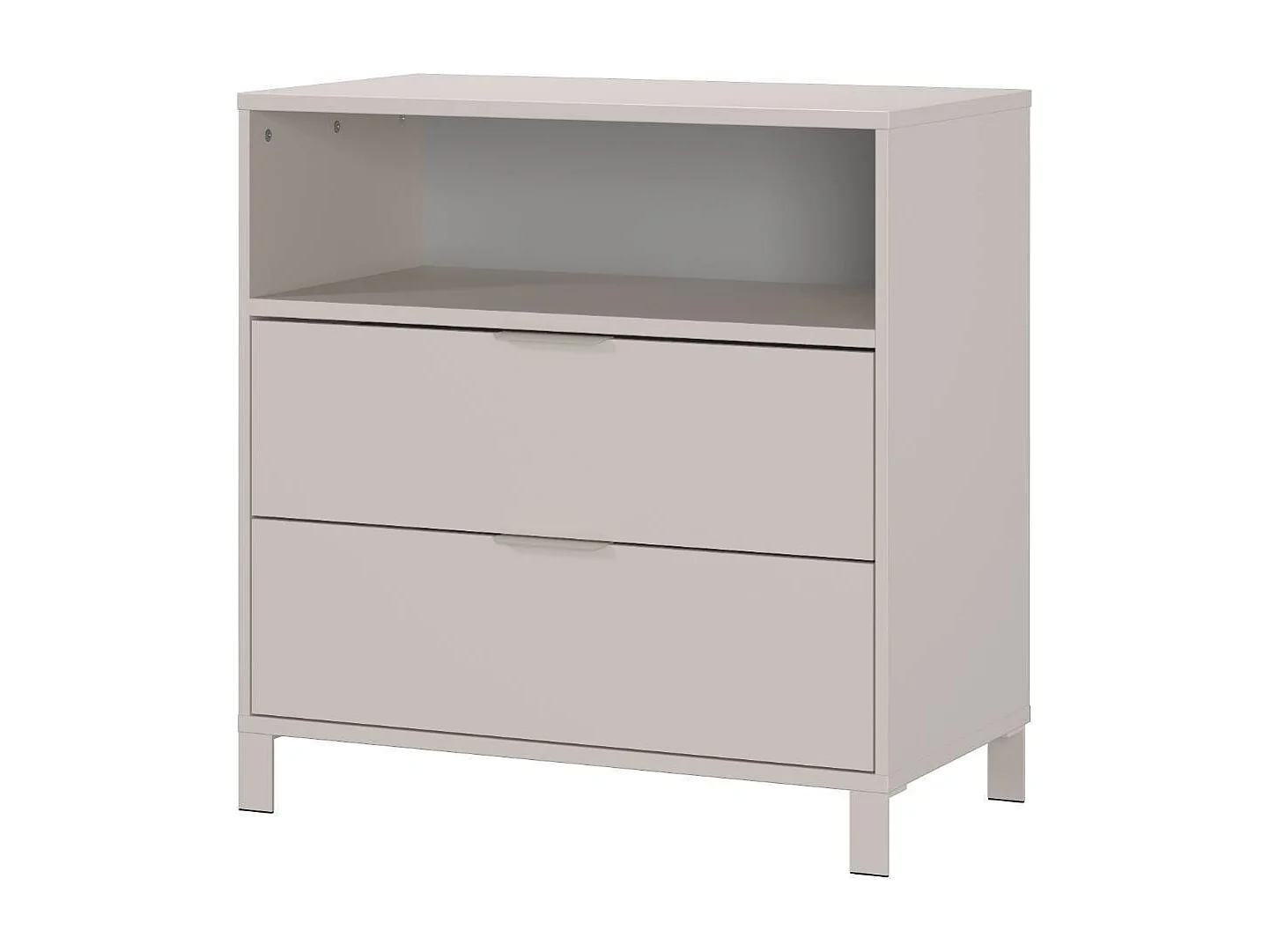Babykommode Kommode Kinderzimmer mit zwei Schubladen und einem offenen Fach