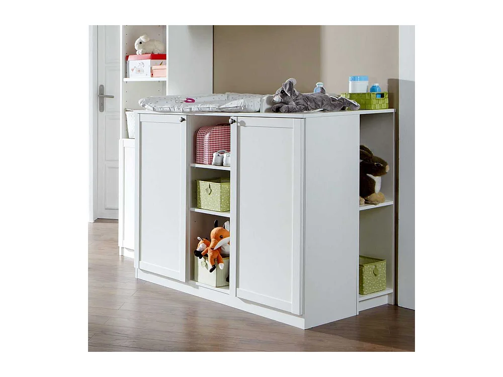 Baby Wickelkommode in Weiß 120 cm breit - 75 cm tief