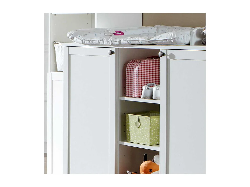 Baby Wickelkommode in Weiß 120 cm breit - 75 cm tief
