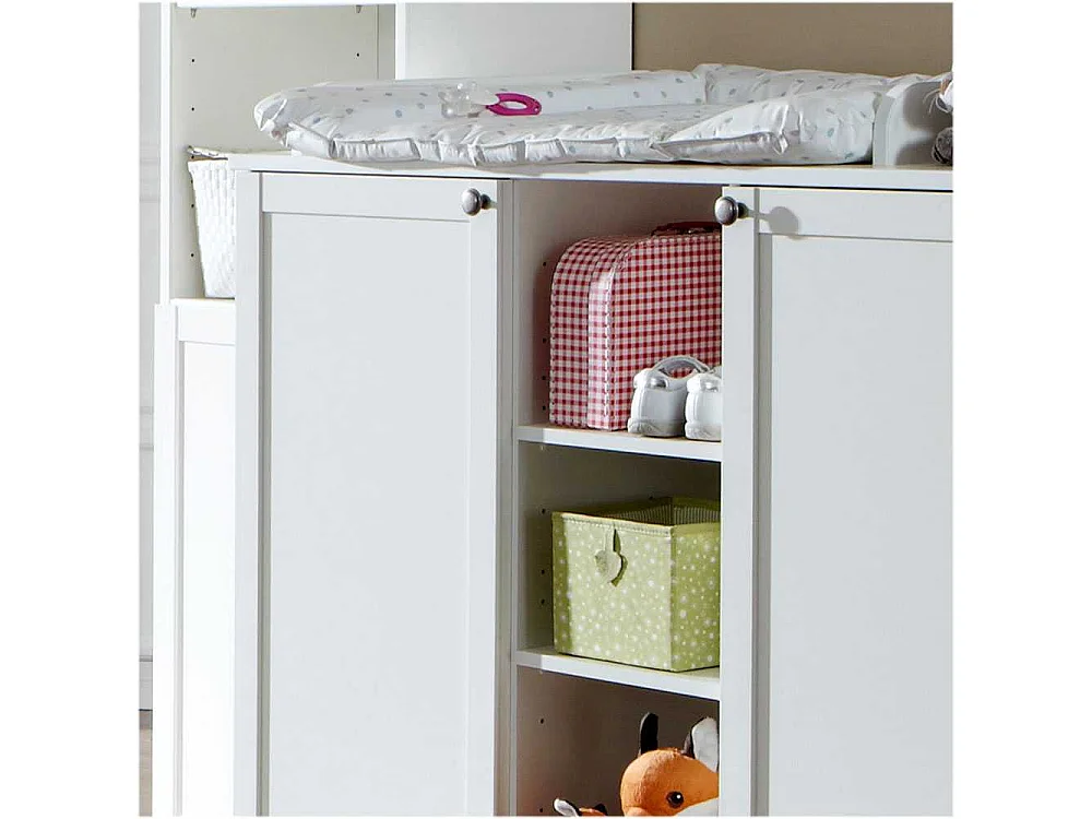 Baby Wickelkommode in Weiß 120 cm breit - 75 cm tief