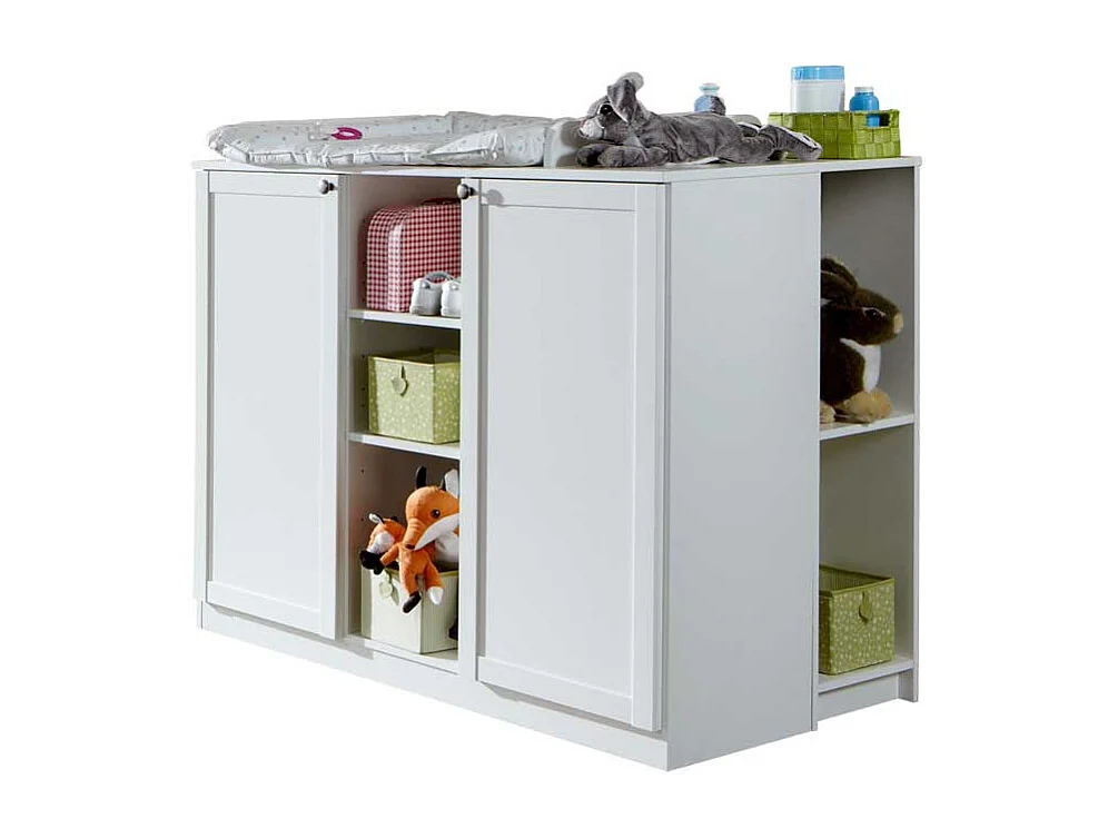 Baby Wickelkommode in Weiß 120 cm breit - 75 cm tief