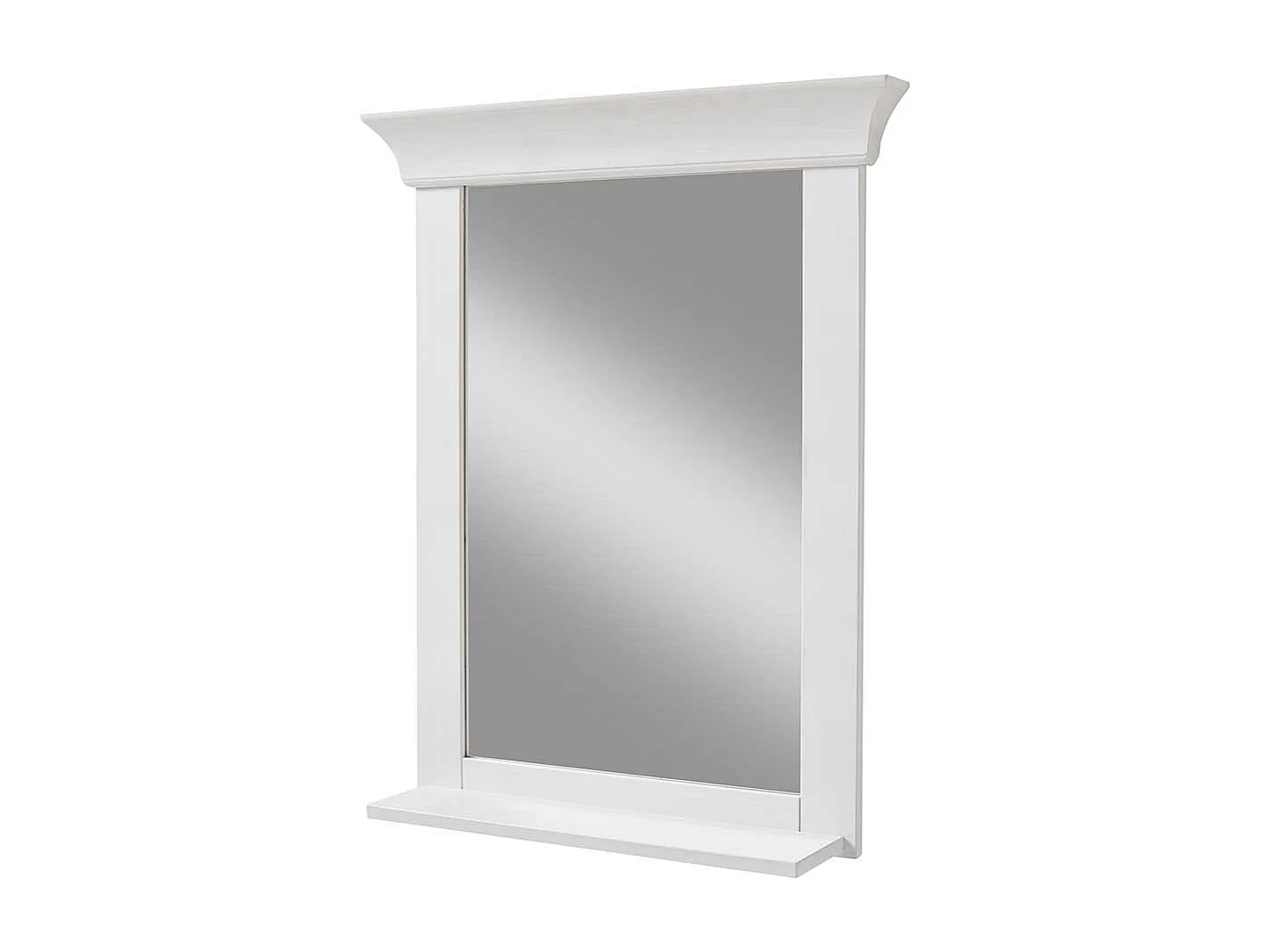 Badezimmer Spiegel in Weiß Kiefer Massivholz