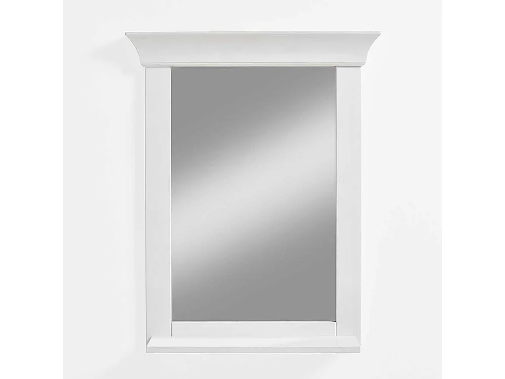 Badezimmer Spiegel in Weiß Kiefer Massivholz