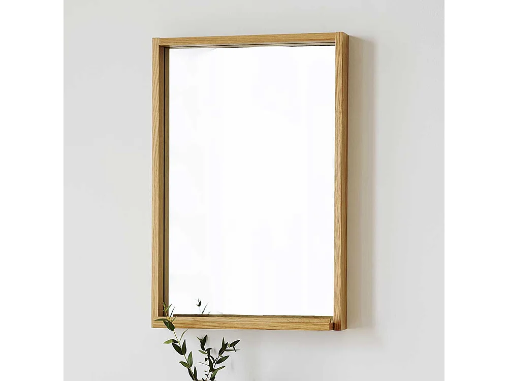 Flurspiegel zum Aufhängen in Eichefarben 60 cm hoch - 40 cm breit