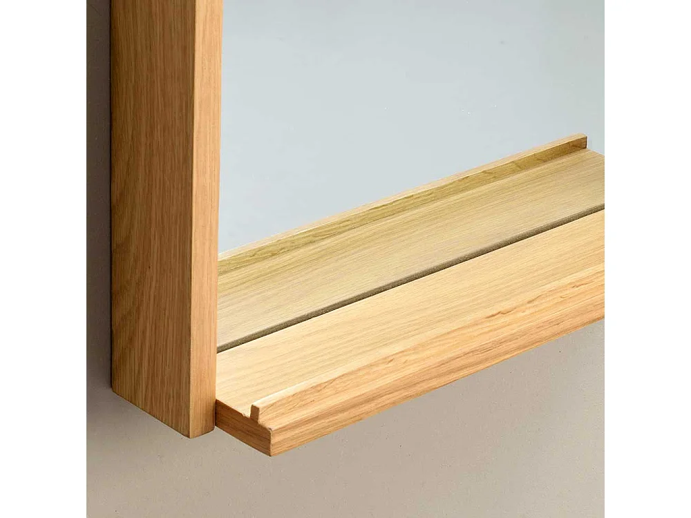 Flurspiegel zum Aufhängen in Eichefarben 60 cm hoch - 40 cm breit