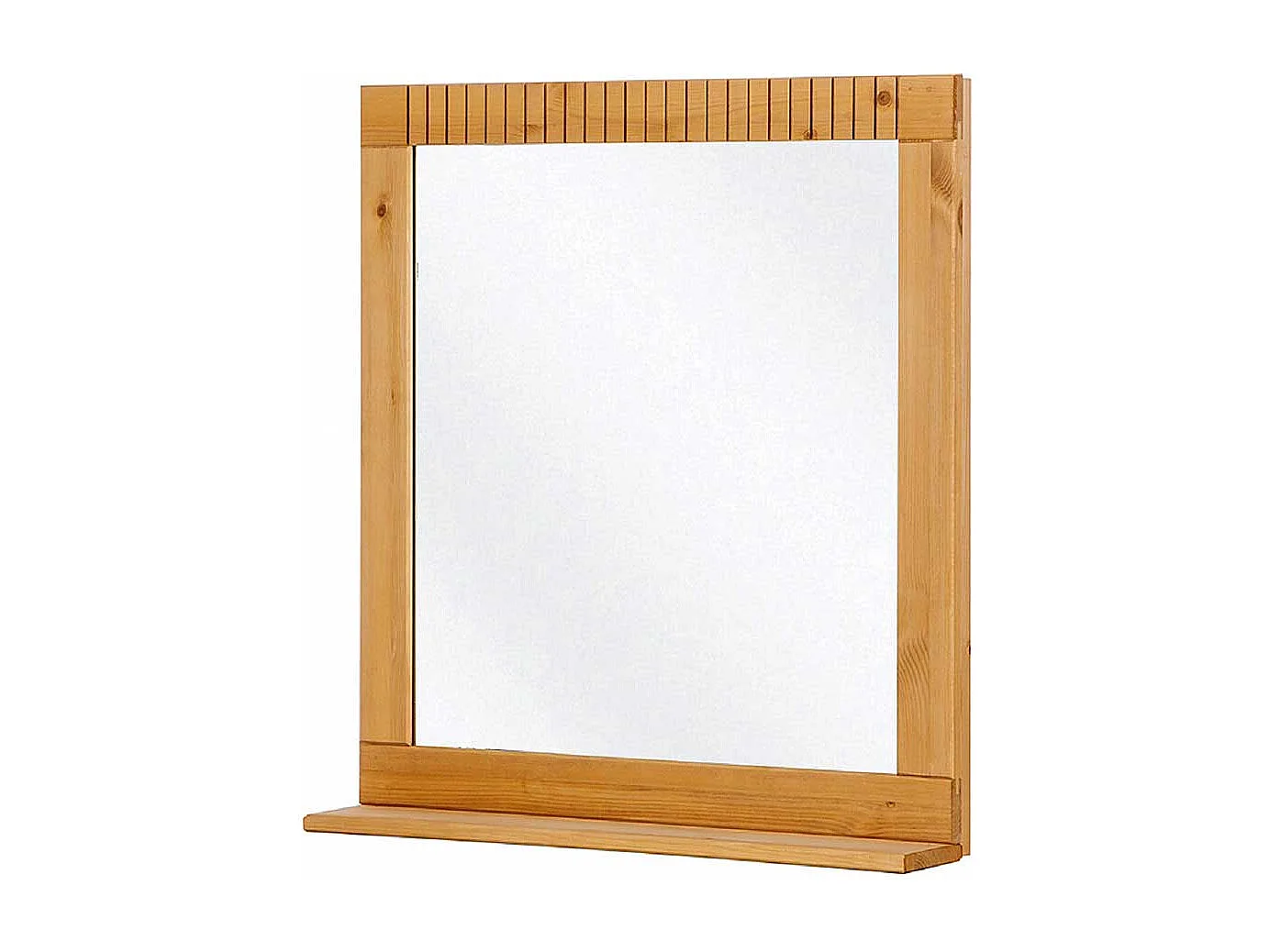 Badspiegel mit Ablage Kiefer Massivholz