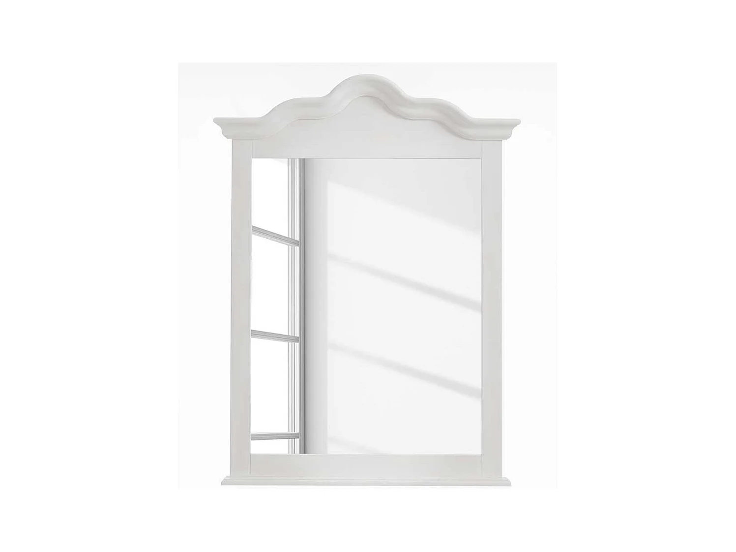 Garderobenspiegel im Landhausstil Weiß Kiefer massiv