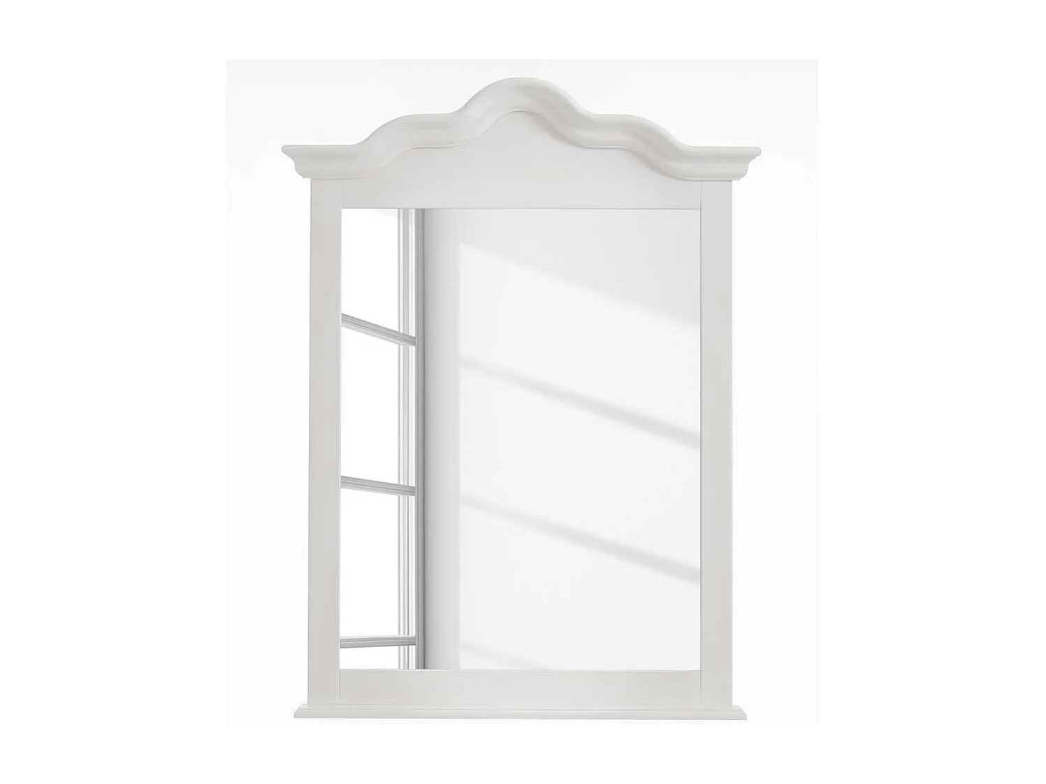 Garderobenspiegel im Landhausstil Weiß Kiefer massiv