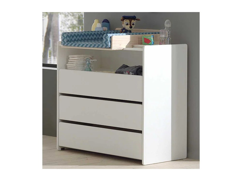 Wickeltisch in Weiß 90 cm breit