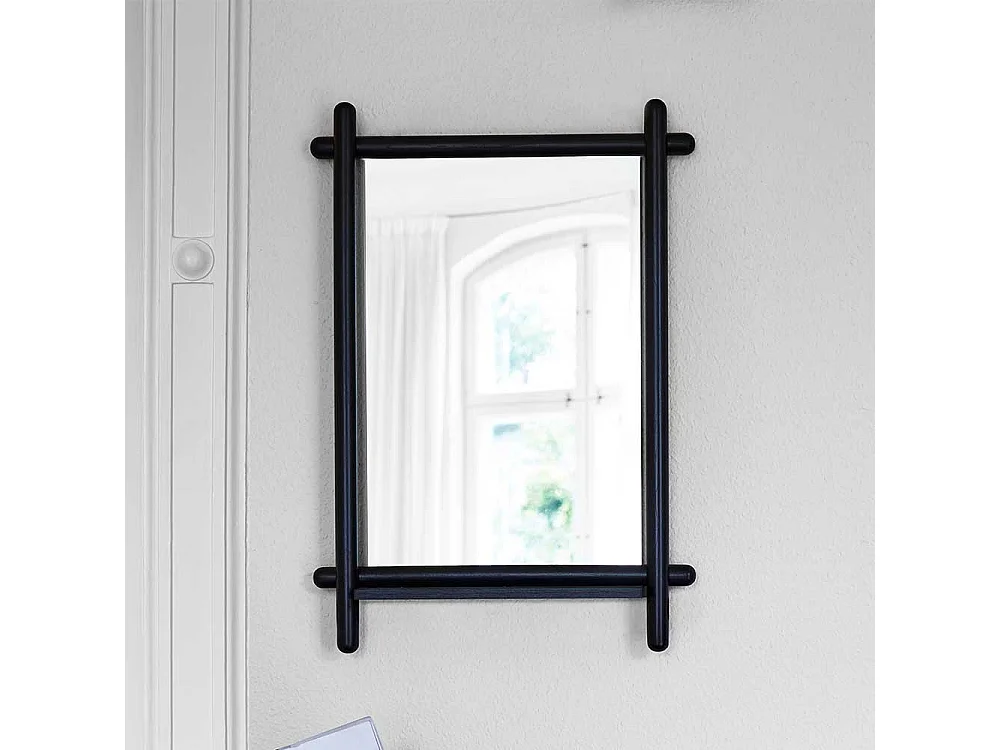 Flurspiegel in Schwarz Eiche Massivholz