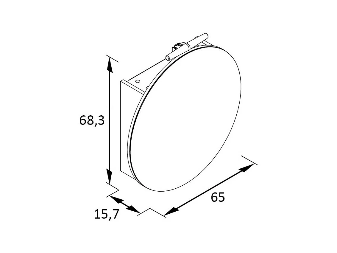 Runder Badezimmerspiegel 60 cm breit LED Beleuchtung