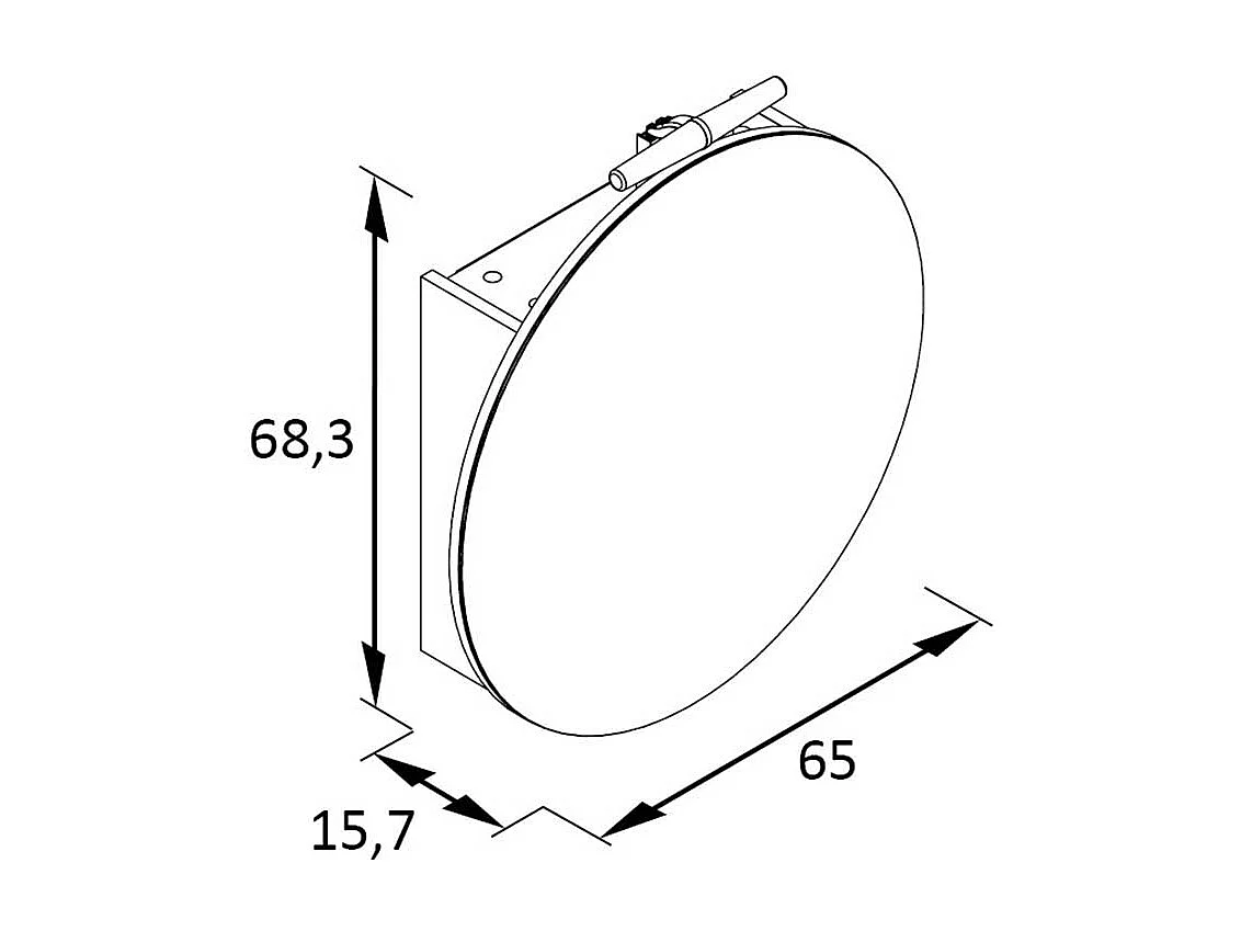 Runder Badezimmerspiegel 60 cm breit LED Beleuchtung