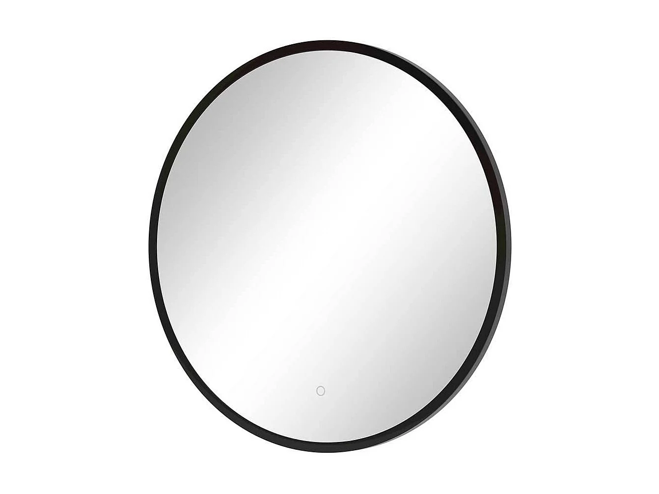 Runder Wandspiegel Bad mit Metallrahmen Schwarz