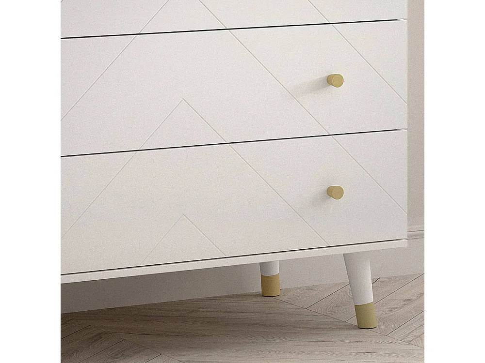 Wickelkommode Wickeltisch mit Aufsatz und drei Schubladen