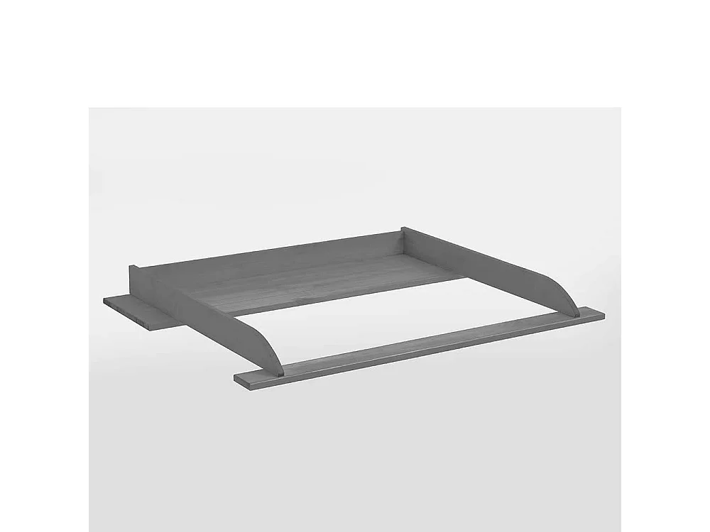 Wickeltisch in Weiß und Grau Kiefer teilmassiv