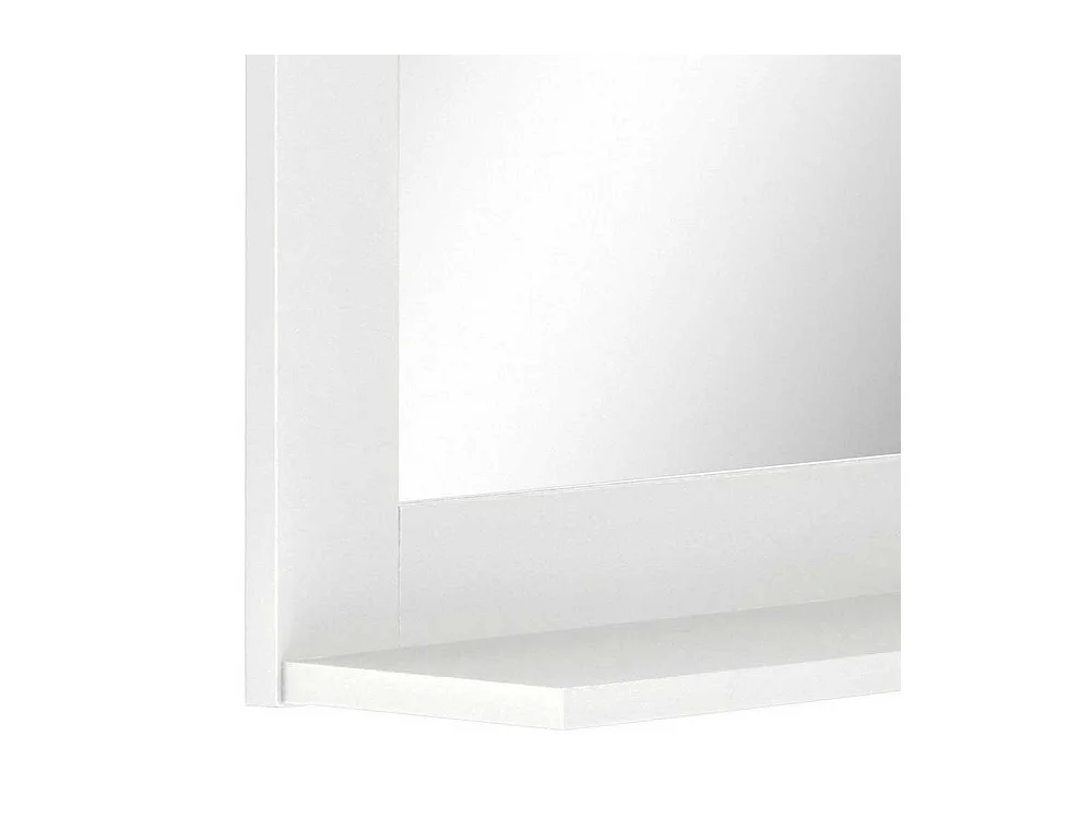 Moderner Wandspiegel in Weiß mit Ablage