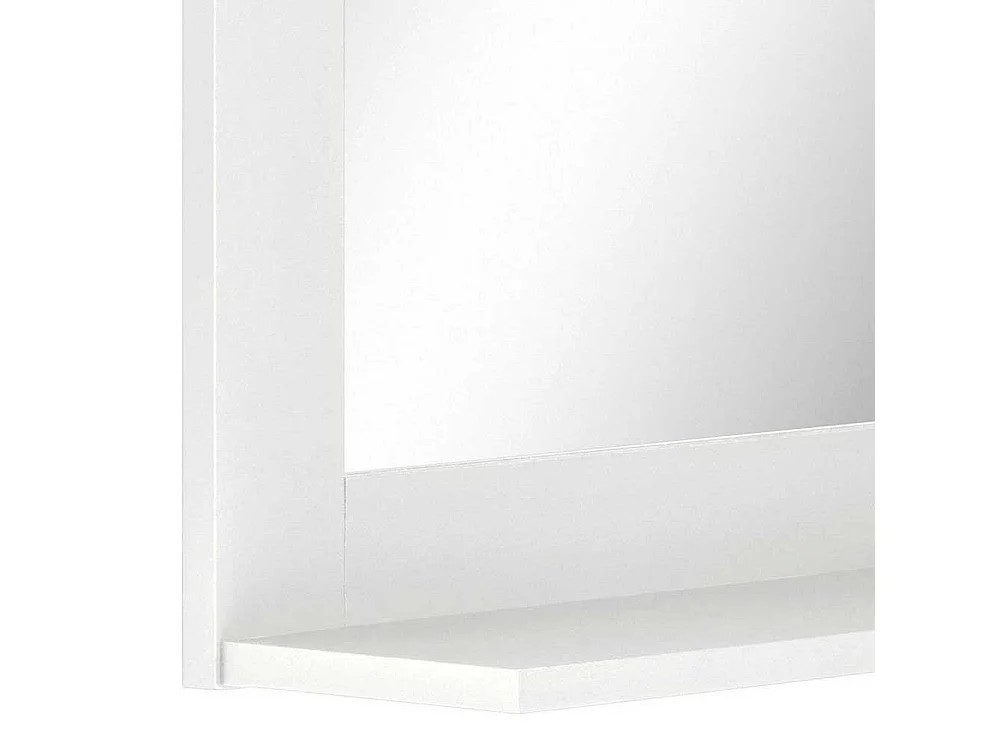 Moderner Wandspiegel in Weiß mit Ablage
